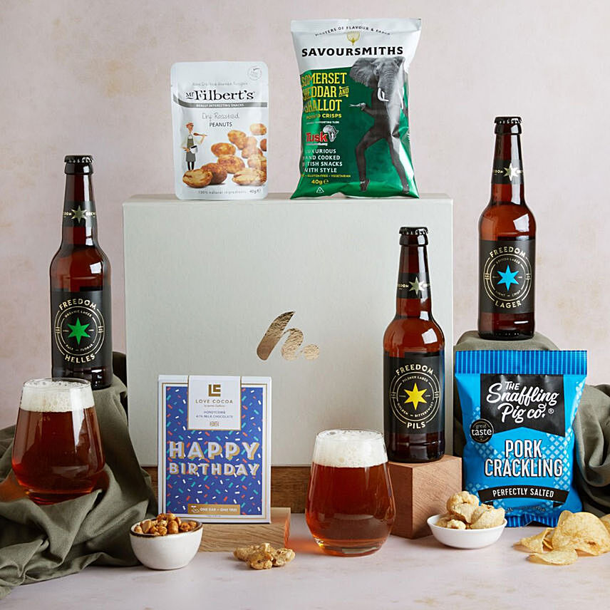 Happy Birthday Beer Hamper 01: Gift Delivery UK