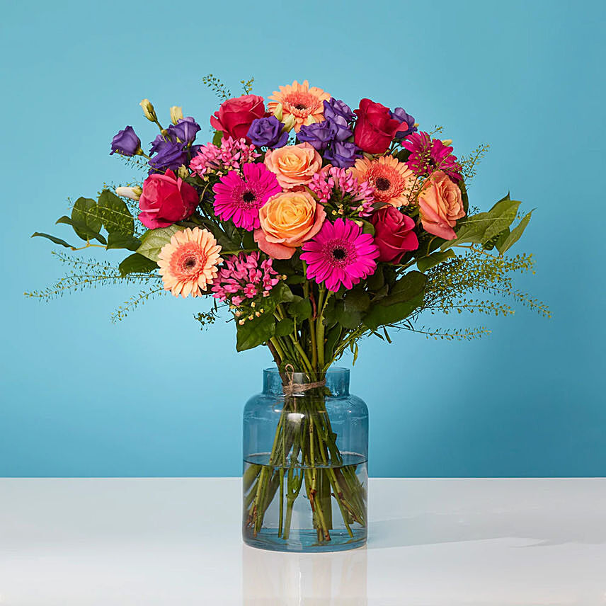Delightful Mixed Flowers Arrangement: UK Flowers Shop