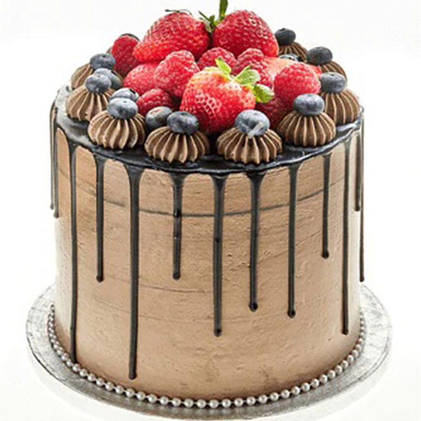 The Ultimate Fruit Topped Drip Cake: Cake Delivery UK