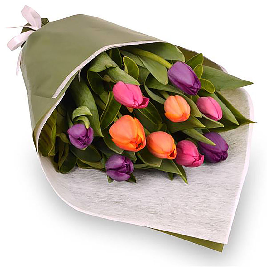Glossy Tulips Bouquet