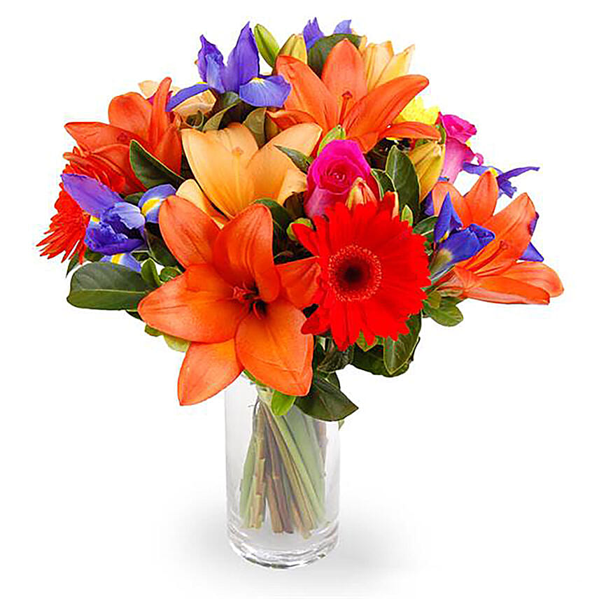 Modern Bouquet of Bright Flowers