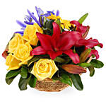 Bright Coloured Flower Basket