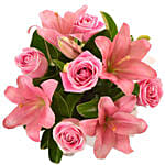 Pink Coloured Flowers Box Arrangement