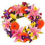 Vibrant Flowers Wreath