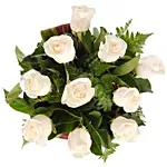 Layered Roses Arrangement In Ceramic Pot