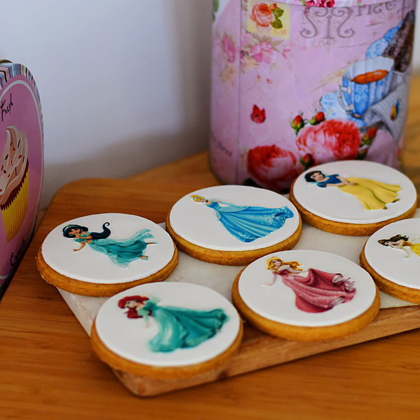 Princess Photoprint Cookies 6 Pcs