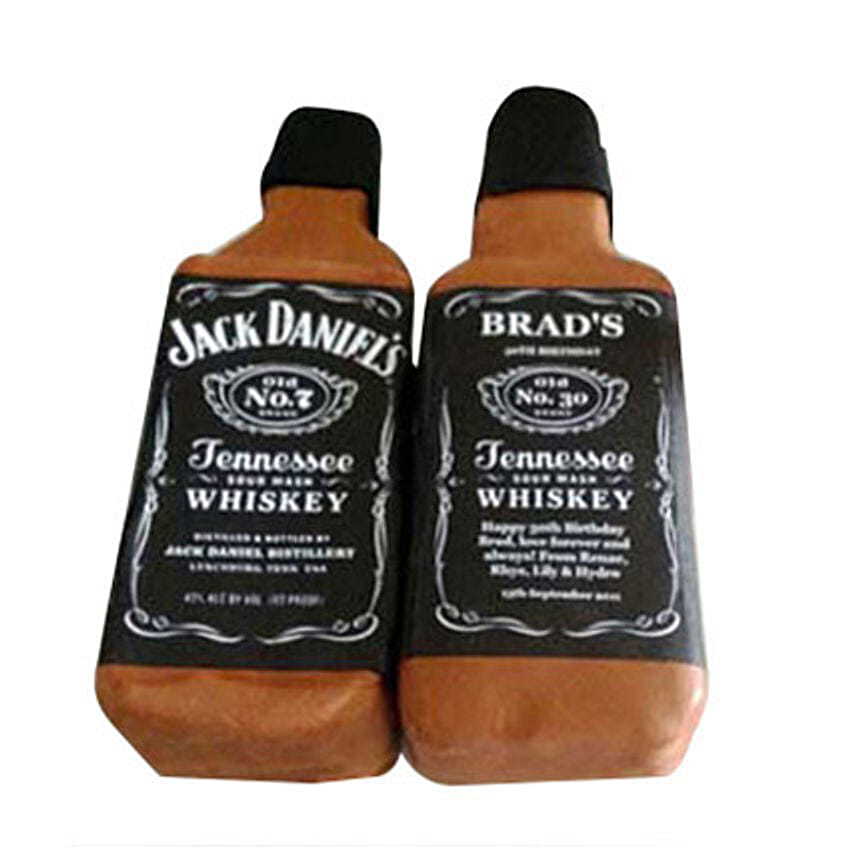 Designer Jack Daniels Fondant Cake