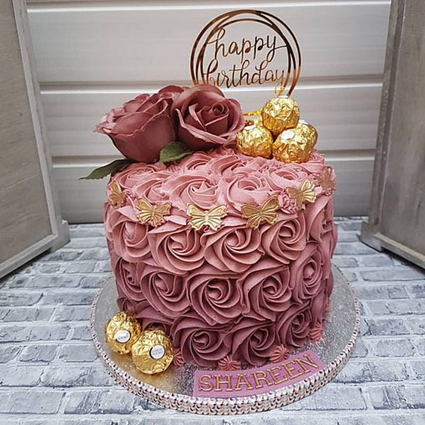 Rosy Birthday Cake Half Kg