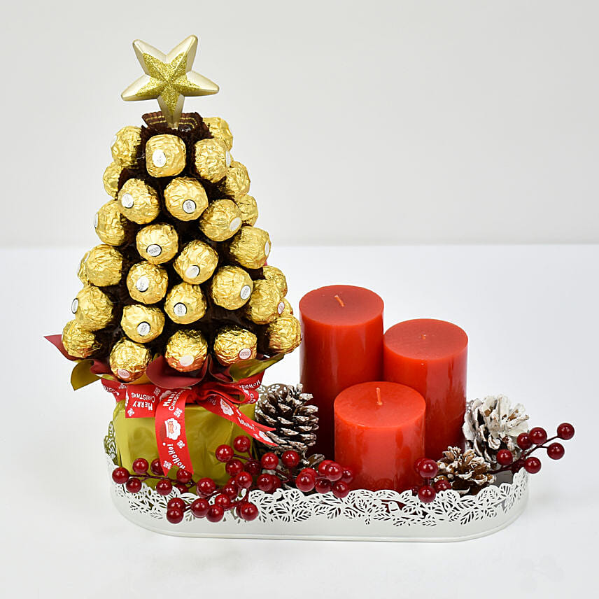 Christmas Tree Rochers N Candles