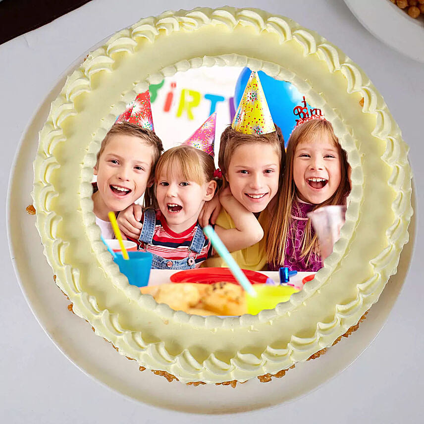 Butterscotch Birthday Photo Cake 500Gm