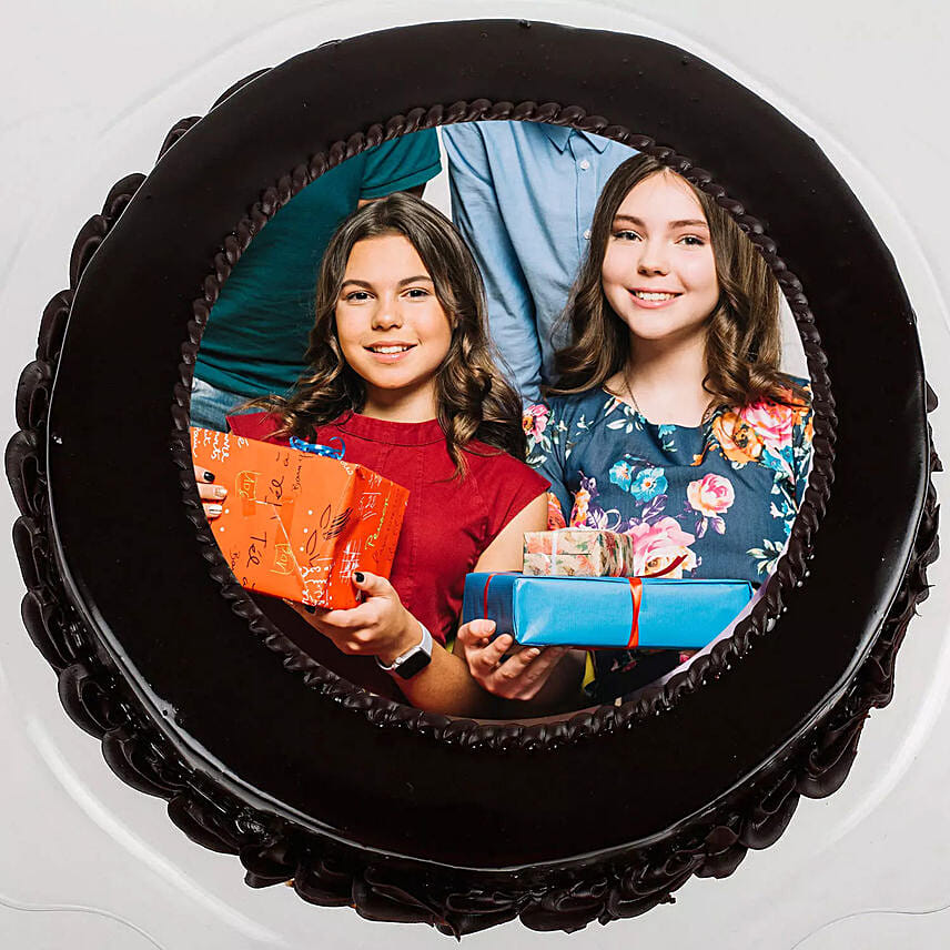 Chocolate Truffle Birthday Special Photo Cake