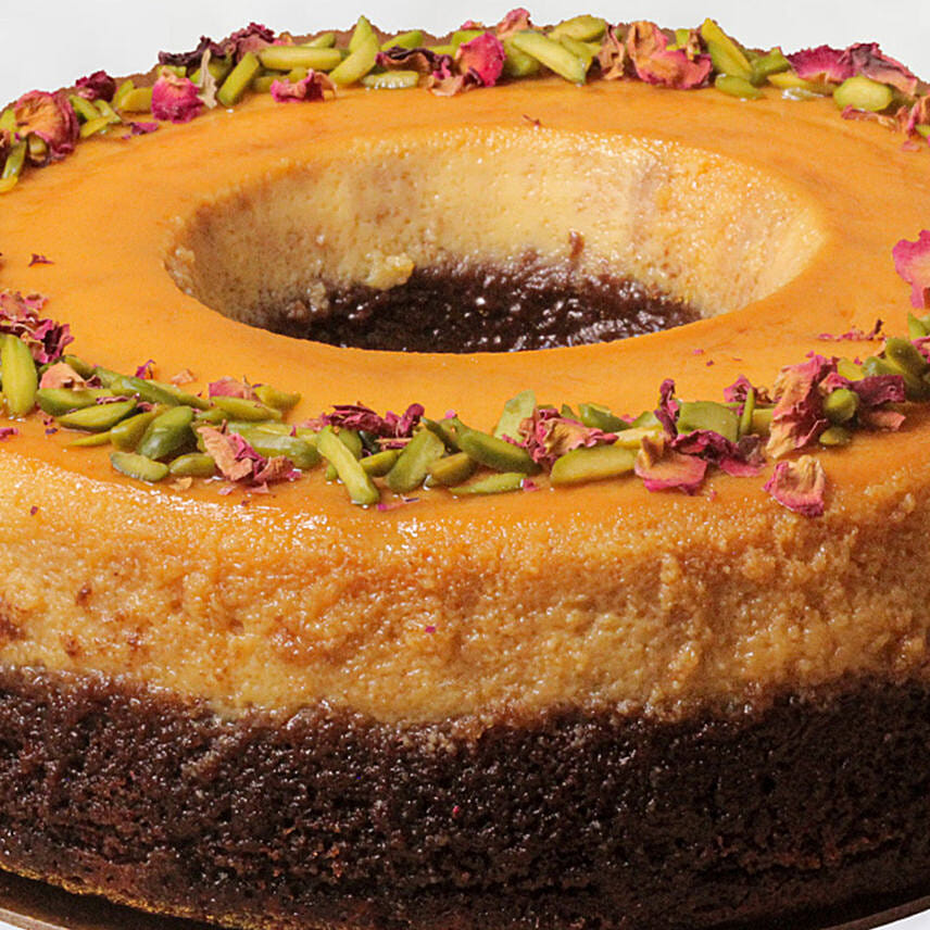 Creme Caramel Chocolate Cake