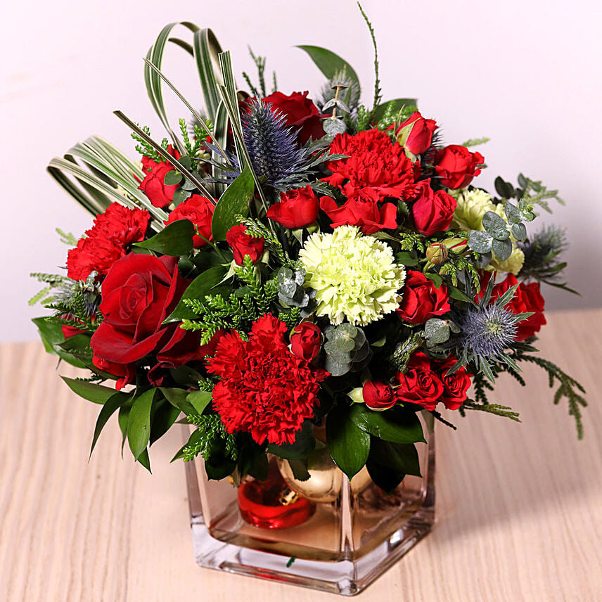 Decorative Xmas Floral Vase