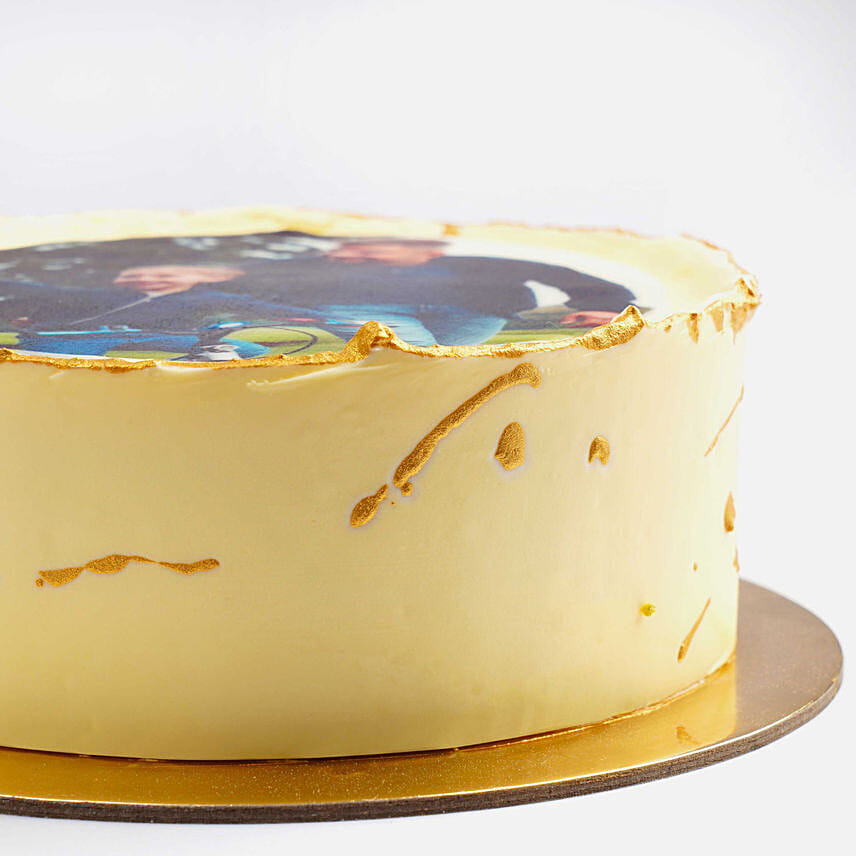 Delicious Chocolate Photo Cake For Dad