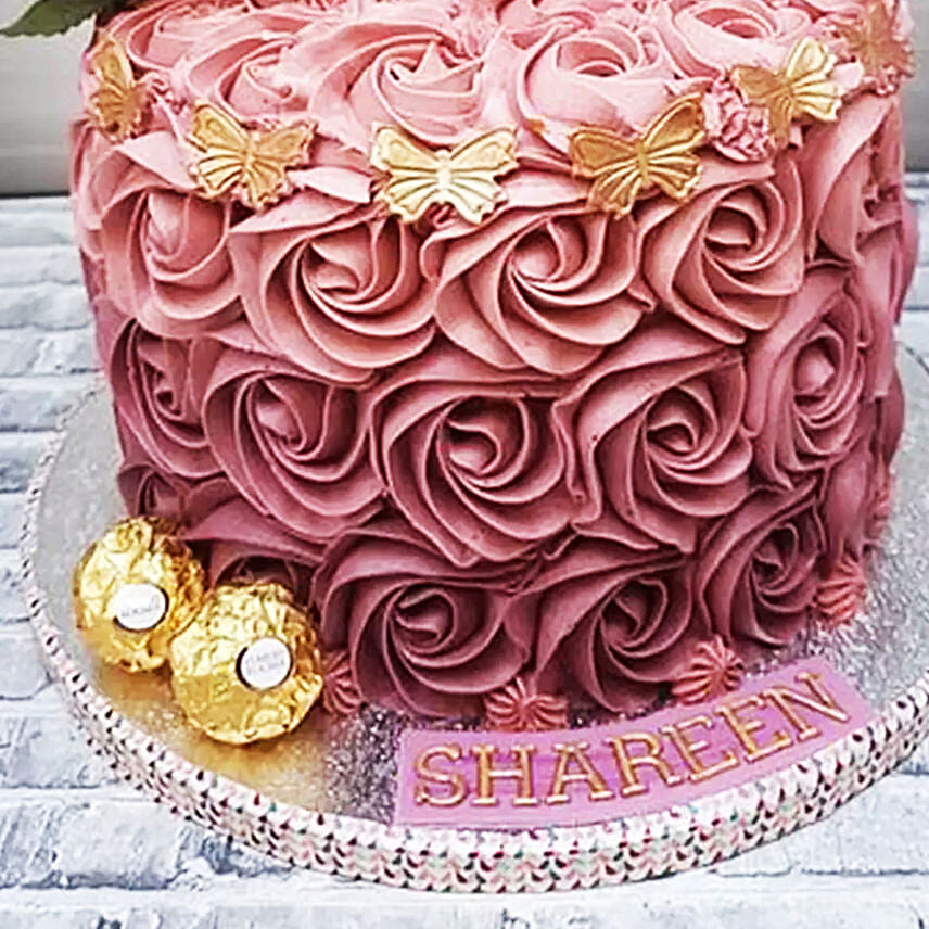 Rosy Birthday Cake 1.5 Kg
