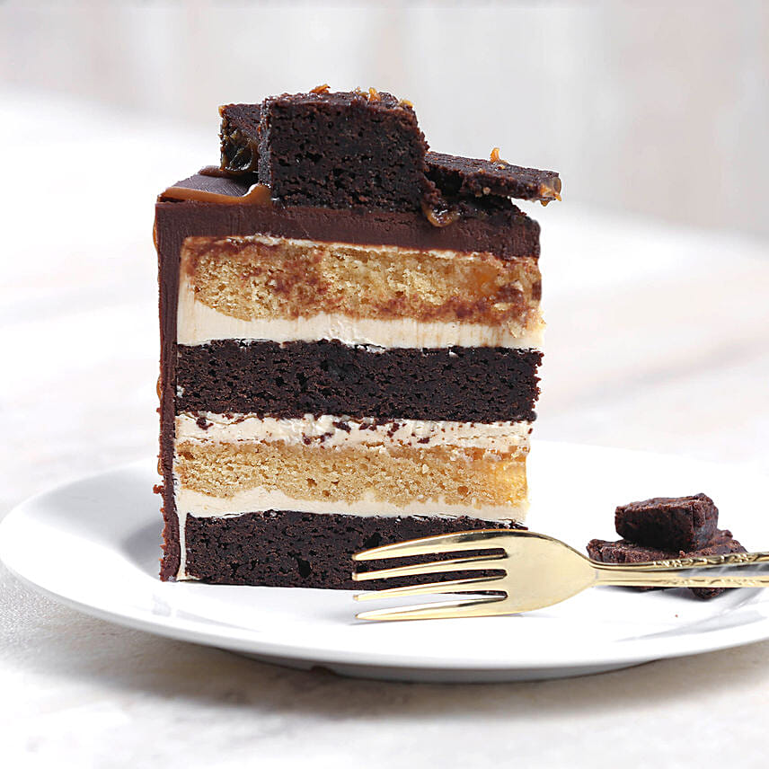 كيكة براونيز بالكراميل