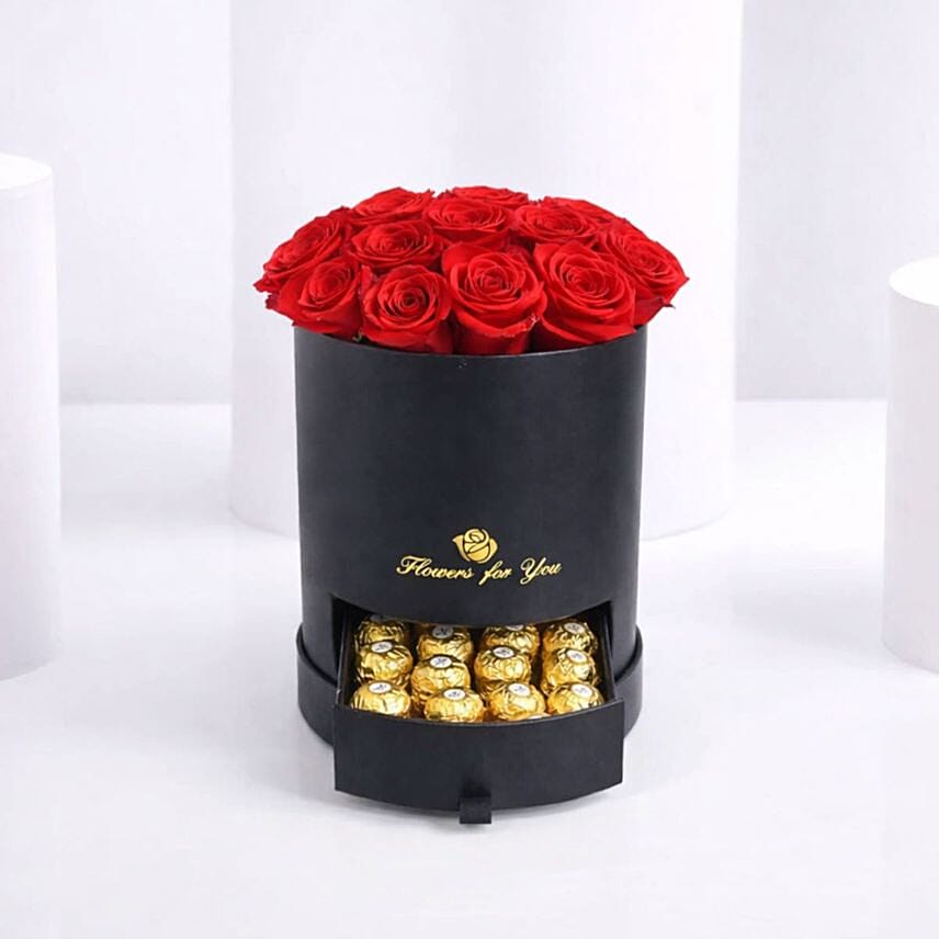 Sweet Surprise 20 Red Roses with Ferrero Rocher