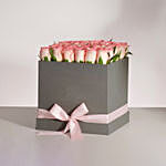 باقة  30 وردة جوري وردية في بوكس