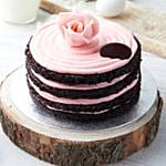 Dark Chocolate Rose Cake Half Kg