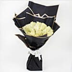 35 White Roses Bouquet