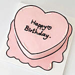 Cartoon Heart Chocolate Cake 8 Portion