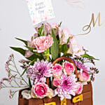 Mothers Day Bag Cake And Flowers