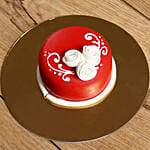 Red Roses Bouquet And Mono Cake Combo