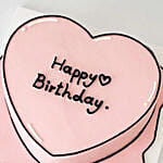Cartoon Heart Chocolate Cake 8 Portion