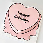 Cartoon Heart Vanilla Cake 8 Portion