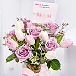 Mom Tender Love Roses And Tulips