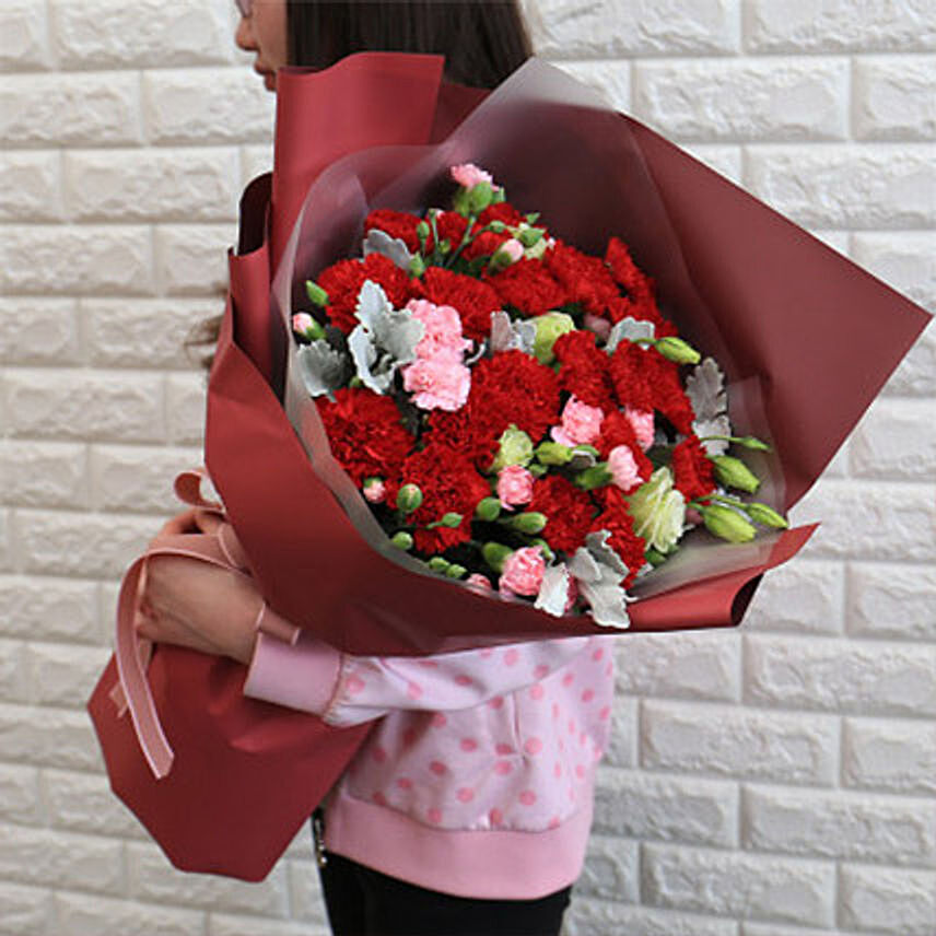 Best Wishes Carnations Bouquet