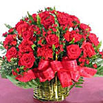 The Basket Of Red Florals