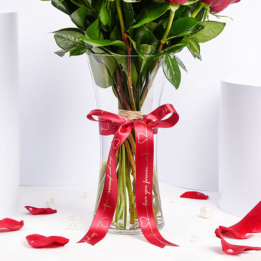 Online 12 Roses Affection Arrangement Gift Delivery in Egypt FNP