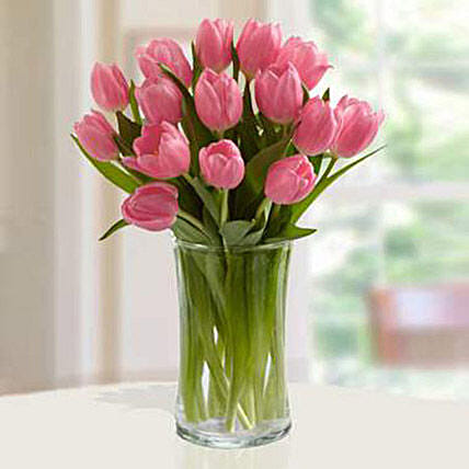 Pink Tulips Arrangement EG: Send Gifts To Cairo East