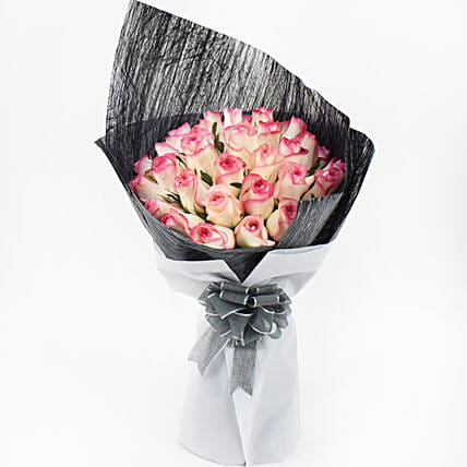 35 Dual Shade Pink Roses Bouquet: Send Gifts to Egypt