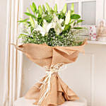 Lovely White Lilies Bouquet