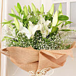 Lovely White Lilies Bouquet