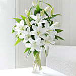 Serene White Lilies In Vase