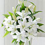 Serene White Lilies In Vase