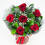 Bunch Of Beautiful 6 Red Roses
