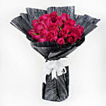 35 Dark Pink Roses Bouquet