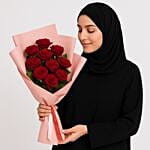 13 Roses Bouquet With Teddy