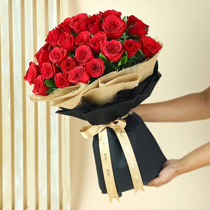 Crimson Love Red Rose Bouquet