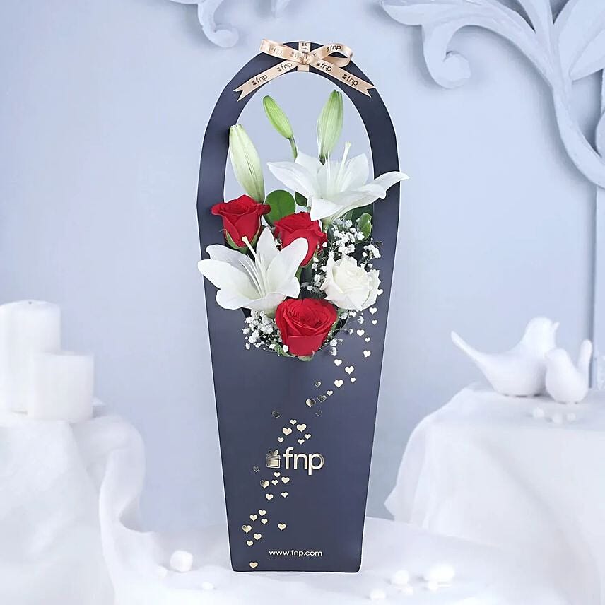 Opulent Elegance Bouquet N Truffle Cake Combo