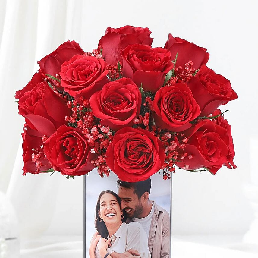 Personalised Rose Affair Gift Vase