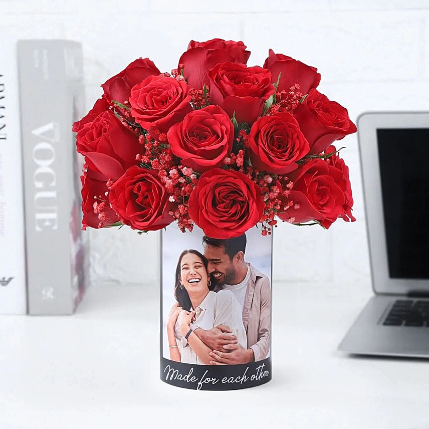 Personalised Rose Affair Gift Vase