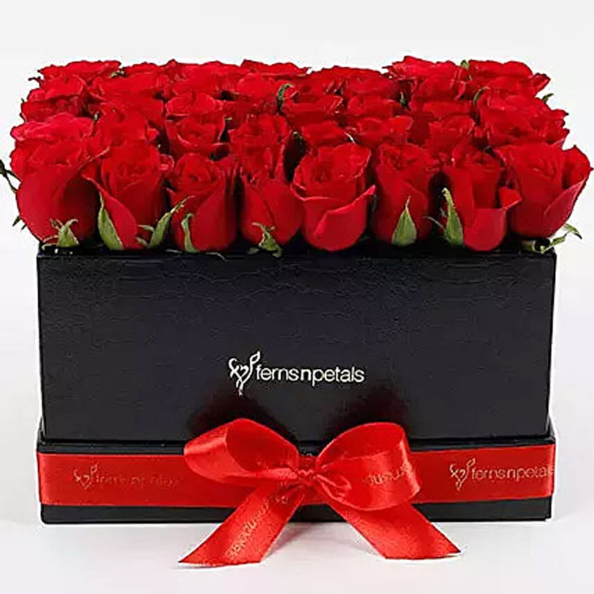 Ravishing 40 Red Roses Box Arrangement