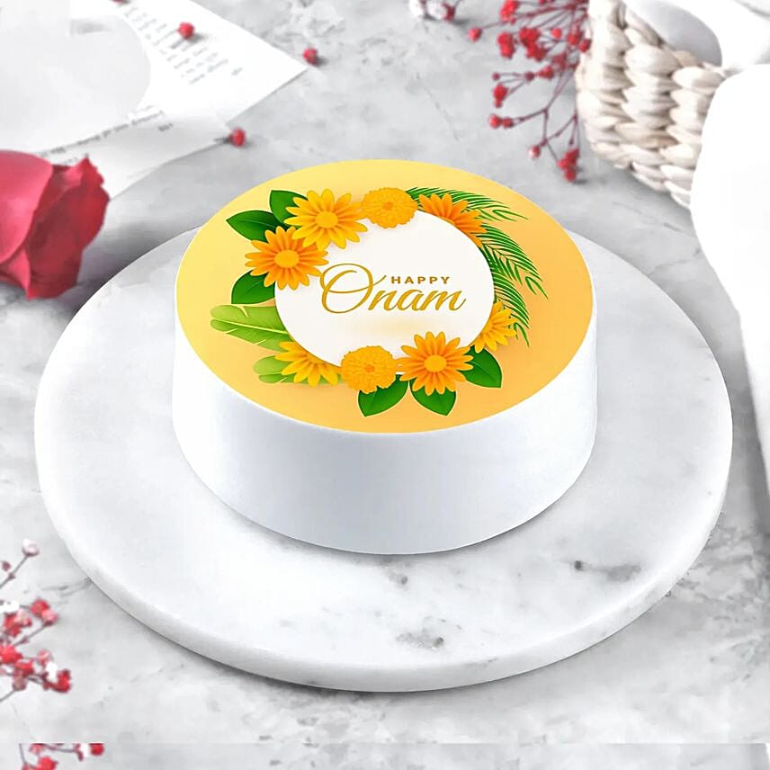 Happy Onam Chocolate Cake: Onam Gifts