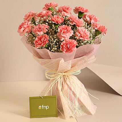 Love For Pastel Carnations Bouquet: Gift Delivery to India