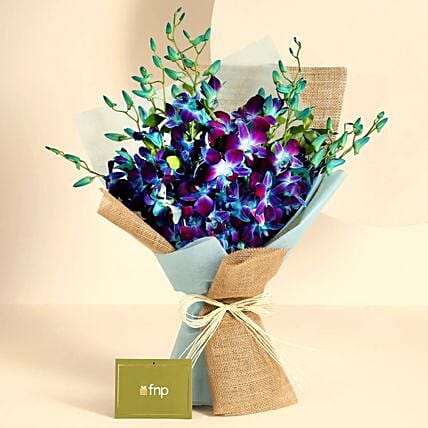Gleaming Love Orchids Bouquet: Send Gifts To India